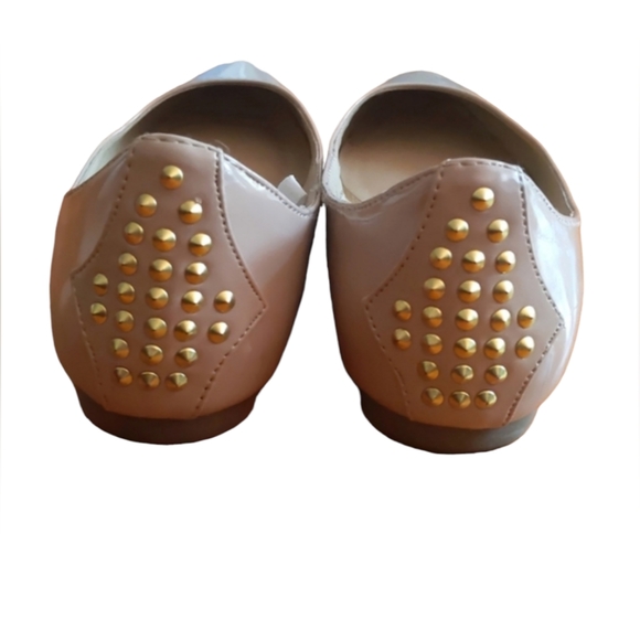 Mossimo, Nude Patent flats with gold studs at the back size 5 1/2 - Picture 4 of 10